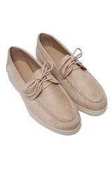 CASUAL LACE LOAFER-BEIGE