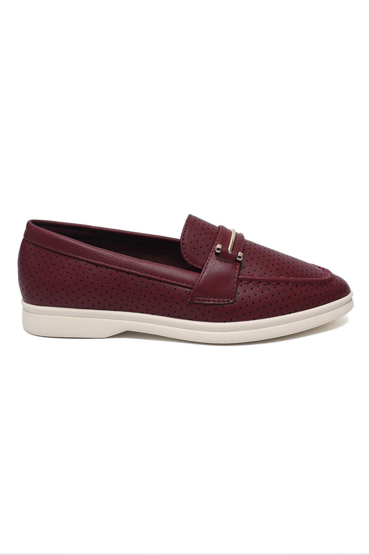 RAYLON MODERN BAR LOAFER-MAROON