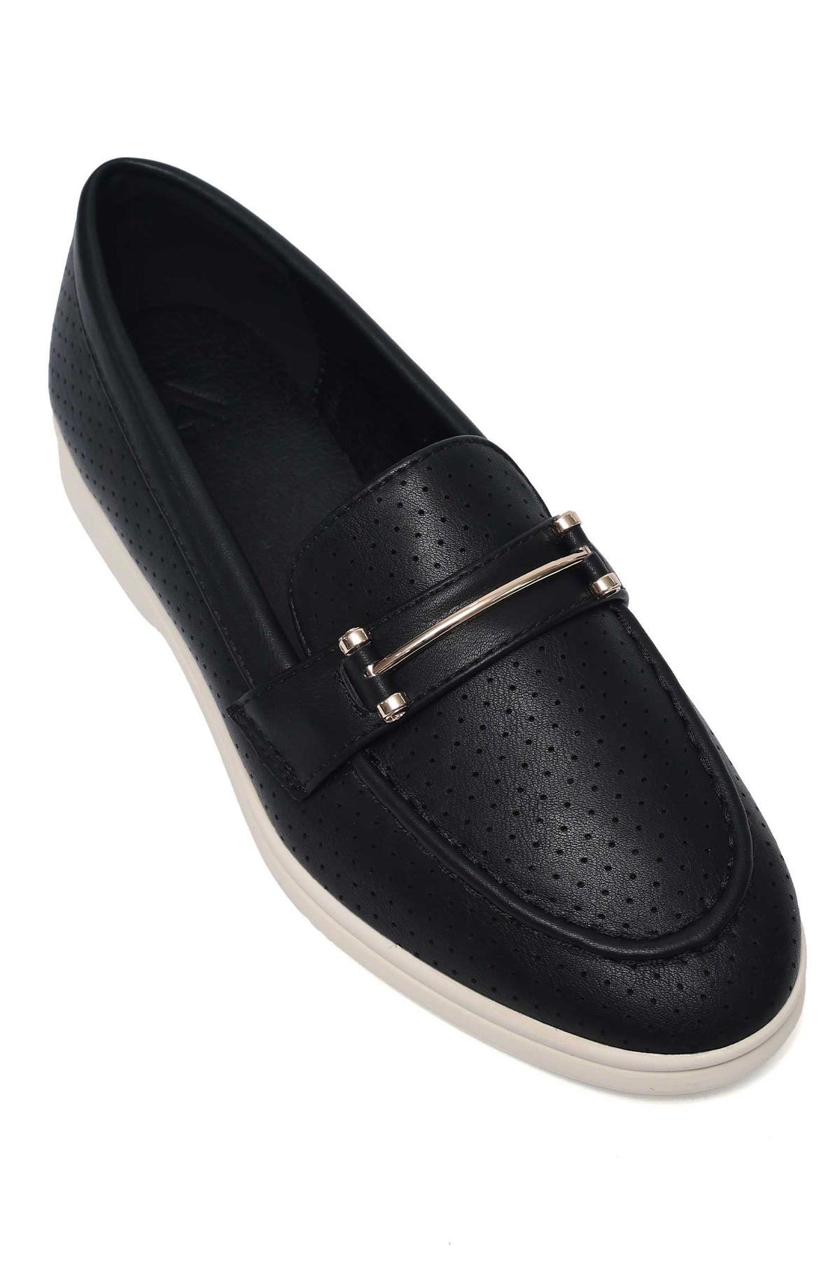 RAYLON MODERN BAR LOAFER-BLACK
