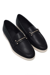 RAYLON MODERN BAR LOAFER-BLACK