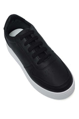 PLATFORM SNEAKERS-BLACK