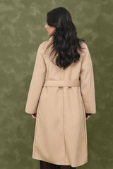 WOOL-BLEND TRENCH COAT-KHAKI