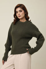 GENTLE THREADS SWEATER-OLIVE
