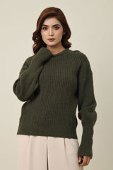 GENTLE THREADS SWEATER-OLIVE