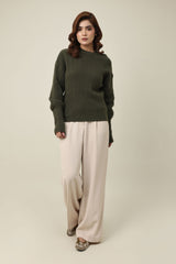GENTLE THREADS SWEATER-OLIVE