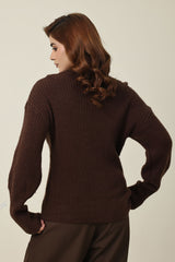 GENTLE THREADS SWEATER-COFFEE