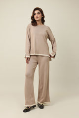 COZY KNIT CO-ORD SET-TAUPE