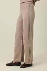 CREST LOUNGE CO ORD SET-KHAKI