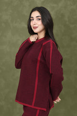 VERSALAYER CASUAL CO-ORD SET-MAROON