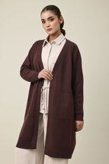 WARM WINTER LONG SWEATER-COFFEE