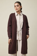 WARM WINTER LONG SWEATER-COFFEE