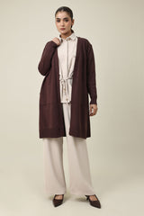 WARM WINTER LONG SWEATER-COFFEE