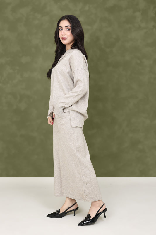 SOFT HEAVEN CO-ORD SET-BEIGE