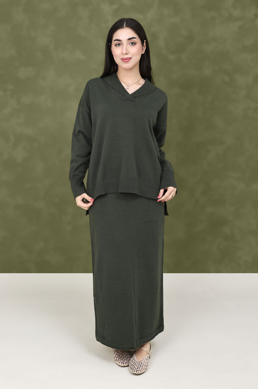 SOFT HEAVEN CO-ORD SET-DK/GREEN