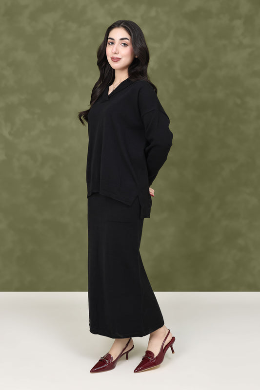 SOFT HEAVEN CO-ORD SET-BLACK