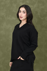 SOFT HEAVEN CO-ORD SET-BLACK