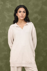 RELAX SCULPTED CO-ORD SET-KHAKI