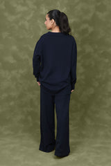 RELAX SCULPTED CO-ORD SET-BLUE