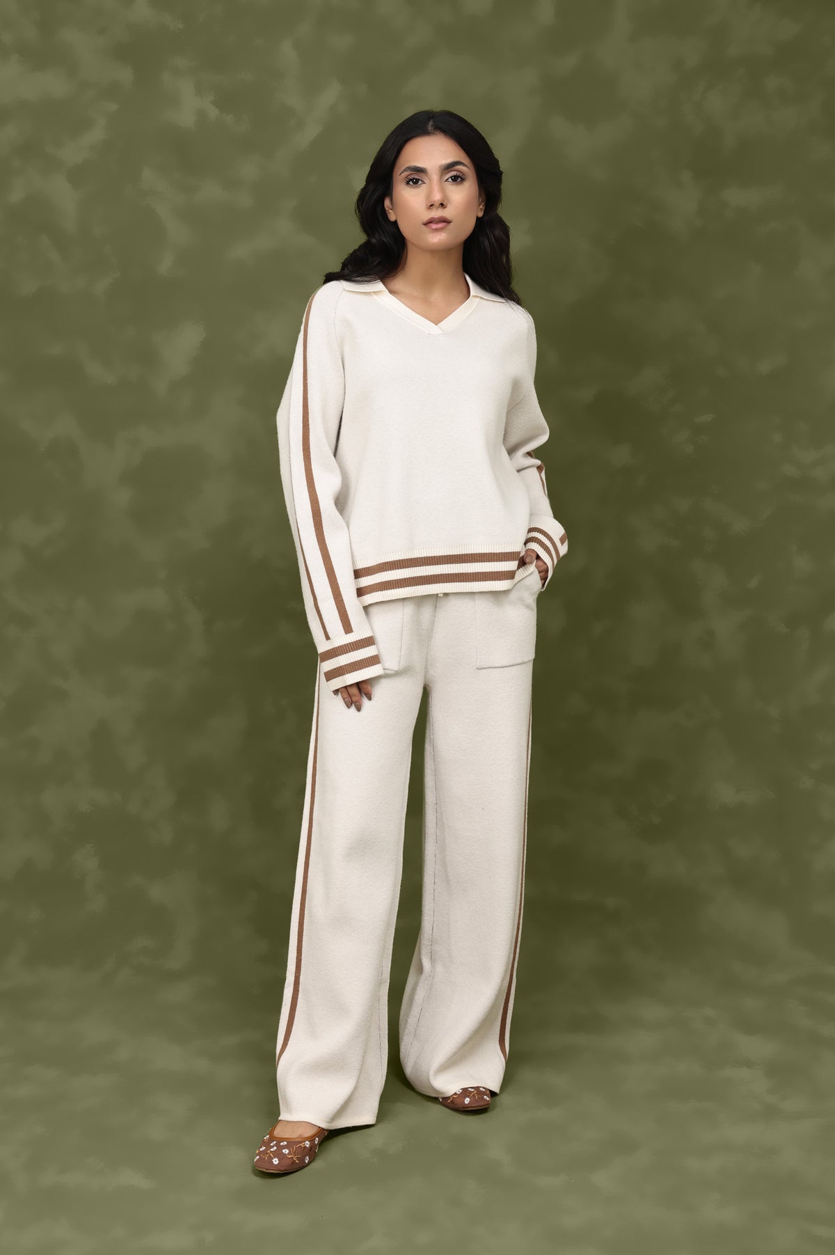IDEAL LOUNGEWEAR CO-ORD SET-WHITE