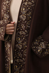 ORNATE EASE SWEATER-COFFEE