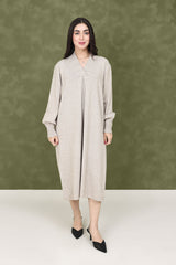 NIGHT VERSE LONG SWEATER-BEIGE