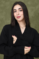 NIGHT VERSE LONG SWEATER-BLACK