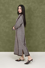 MODESTY LONG SWEATER-COFFEE