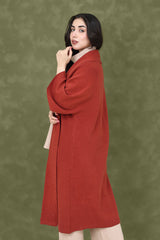 RUST CLOUD LONG SWEATER-BRICK/RED