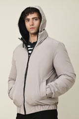 ALPINE BLOCK PUFFER JACKET-BEIGE/BLACK
