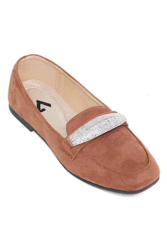 SUEDE PUMPS-BROWN