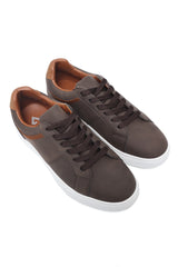 CASUAL LACE-UP SNEAKERS-COFFEE