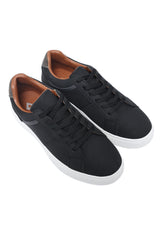 CASUAL LACE-UP SNEAKERS-BLACK
