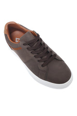 CASUAL LACE-UP SNEAKERS-COFFEE