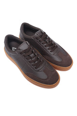 URBAN STYLE LACE-UP SNEAKER-COFFEE