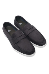 CLASSIC SUEDE PENNY LOAFERS-GREY