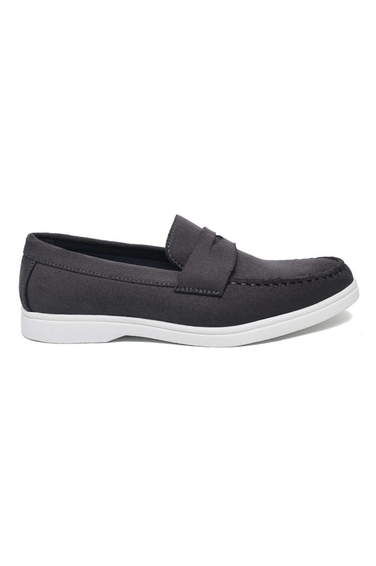 CLASSIC SUEDE PENNY LOAFERS-GREY