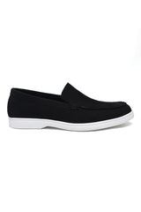 CLASSIC SUEDE SLIP-ON LOAFERS-BLACK