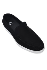 CLASSIC SUEDE SLIP-ON LOAFERS-BLACK