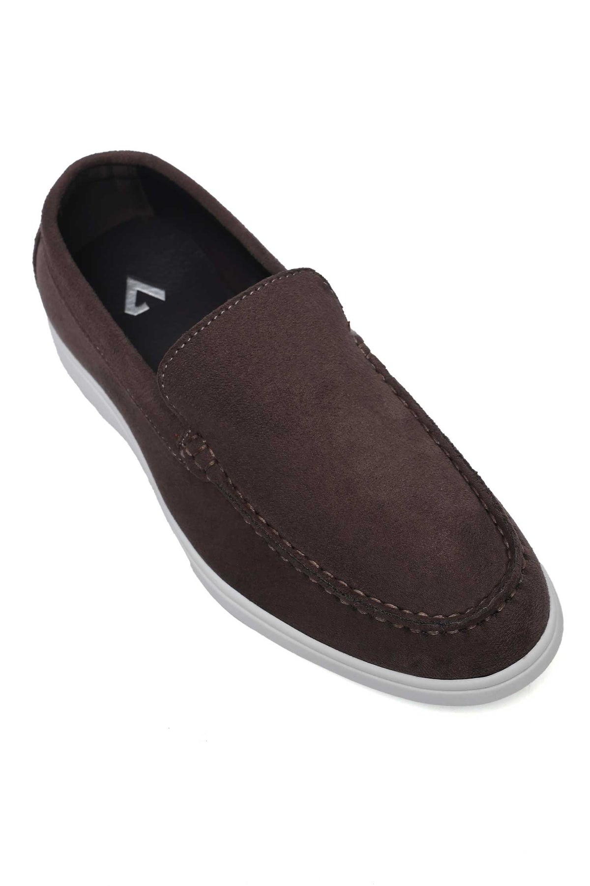 CLASSIC SUEDE SLIP-ON LOAFERS-TAUPE