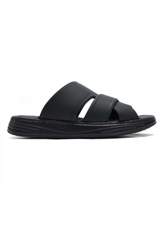 DUAL STRAP SANDALS-BLACK