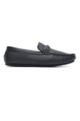 PORTOFINO BRAIDED DRIVING MOCCASIN-BLACK
