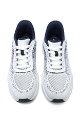 AEROKNIT SPECKLE RUNNER-WHITE/NAVY