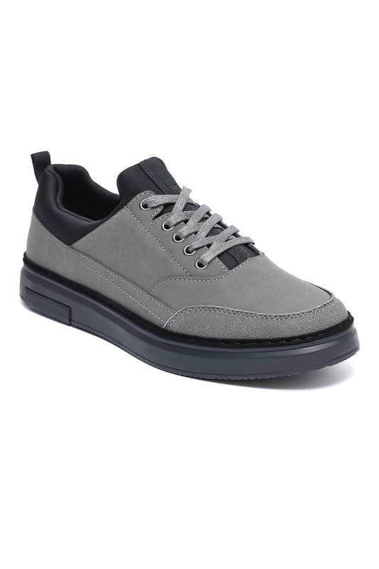 BRIXTON CONTRAST COLLAR SNEAKER-GREY/BLACK