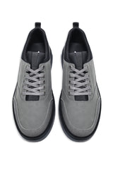 BRIXTON CONTRAST COLLAR SNEAKER-GREY/BLACK