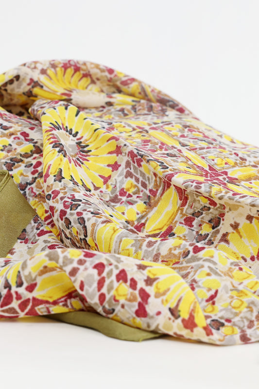 ROSE REVERIE SCARF-YELLOW