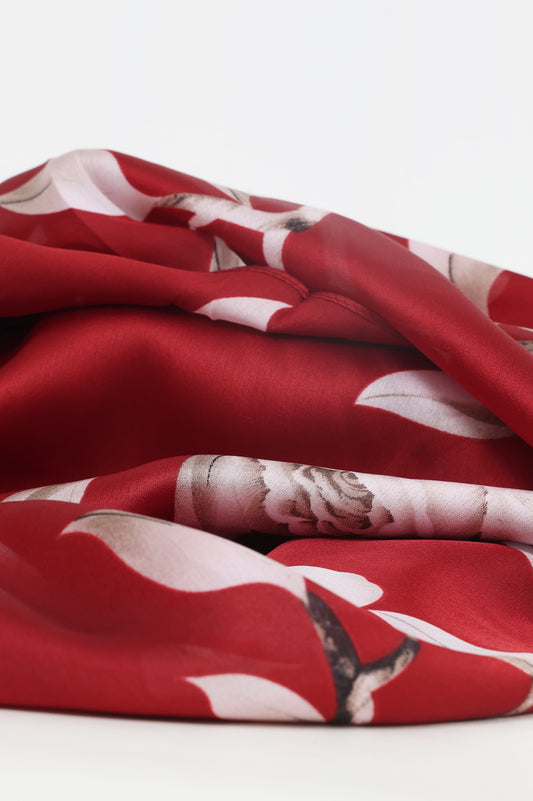 GARDEN GALA SCARF-WINE