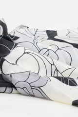 ROSE REVERIE SCARF-BLACK-WHITE