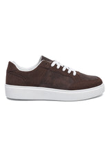 ELITE DUAL-TEXTURE SNEAKER-COFFEE