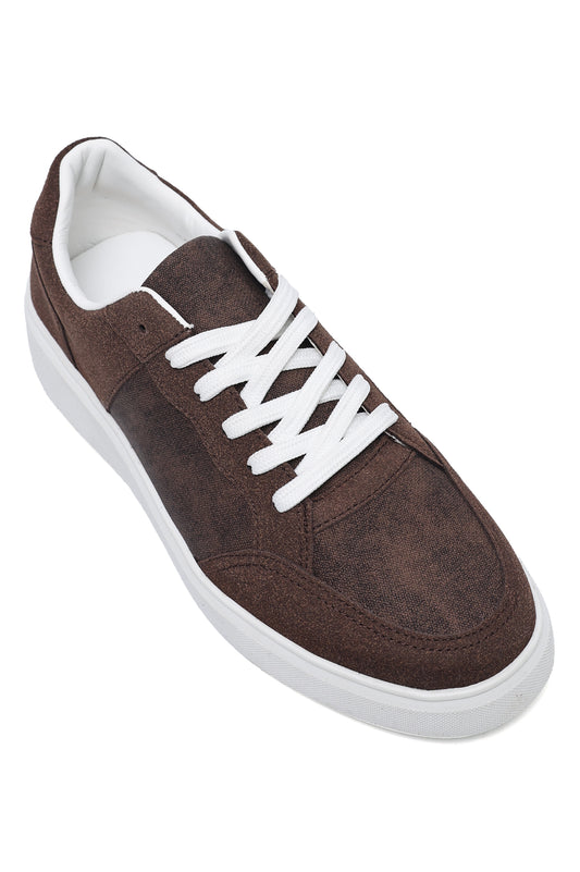 ELITE DUAL-TEXTURE SNEAKER-COFFEE
