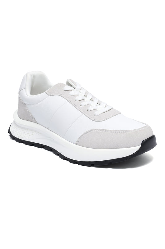 LAYERED RUNNER SNEAKER-WHITE